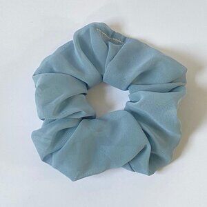 Handmade Blue Chiffon Scrunchies